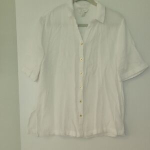 Lilly Pulitzer White Blouse Relaxed Fit Lightweight